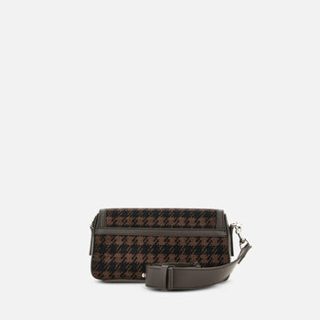 Borsa flap Hogan H-Turn mini in tessuto pied de poule - 3