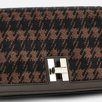 Borsa flap Hogan H-Turn mini in tessuto pied de poule - 5