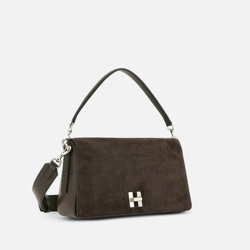 Borsa flap Hogan H-Turn in camoscio con tracolla - 2
