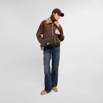 Borsa flap Hogan H-Turn in camoscio con tracolla - 6