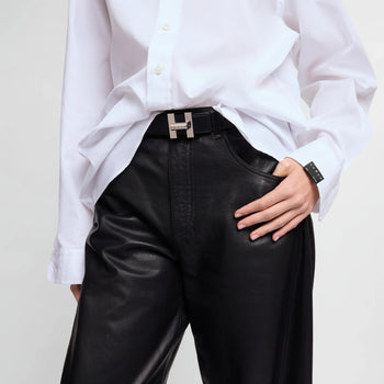 Cintura reversibile Hogan in pelle con fibbia "H" - 3