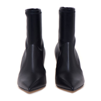 Tronchetto Sergio Levantesi in pelle con gambale stretch e tacco 70 mm - 5