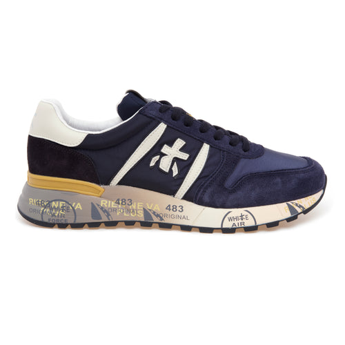 Sneaker Premiata Lander in camoscio e tessuto