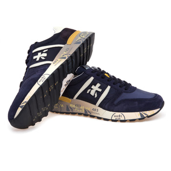Sneaker Premiata Lander in camoscio e tessuto - 4