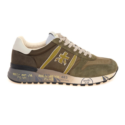 Sneaker Premiata Lander in camoscio e tessuto degradè
