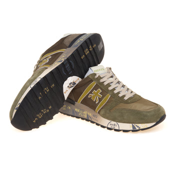 Sneaker Premiata Lander in camoscio e tessuto degradè - 4