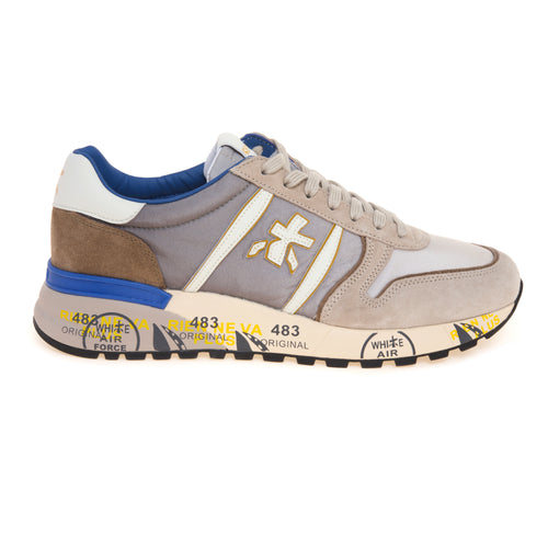 Sneaker Premiata Lander in camoscio e tessuto degradè