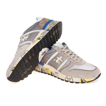 Sneaker Premiata Lander in camoscio e tessuto degradè - 4