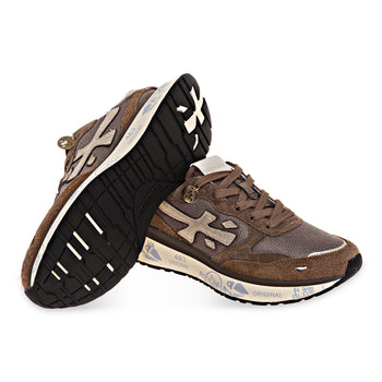 Sneaker Premiata Lauryn in camoscio hairy e tessuto - 4