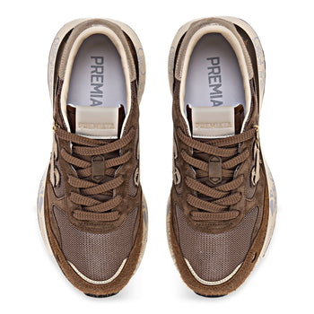 Sneaker Premiata Lauryn in camoscio hairy e tessuto - 5