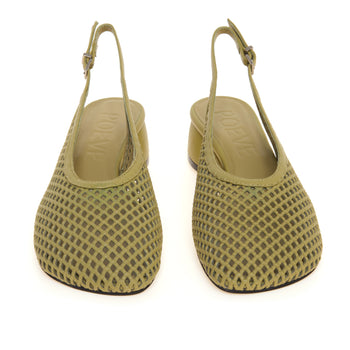 Sling-back Poeve in pelle stampa intreccio con tacco 35 mm - 5