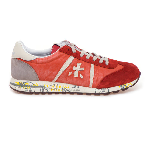 Sneaker Premiata Lucy in camoscio e tessuto delavè
