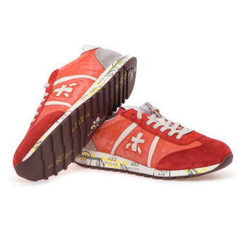 Sneaker Premiata Lucy in camoscio e tessuto delavè - 4