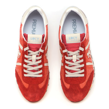 Sneaker Premiata Lucy in camoscio e tessuto delavè - 5