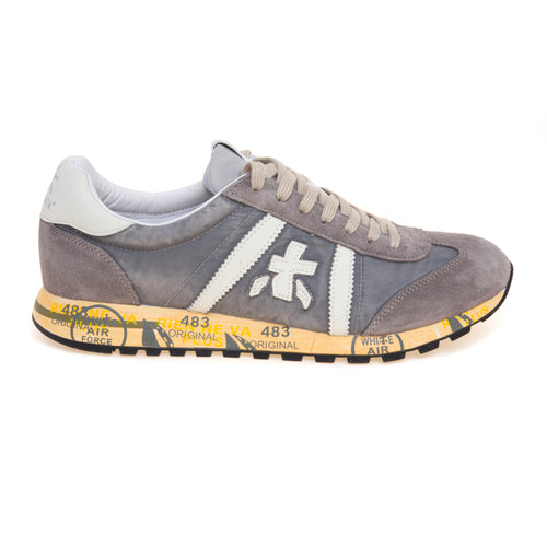 Sneaker Premiata Lucy in camoscio e tessuto