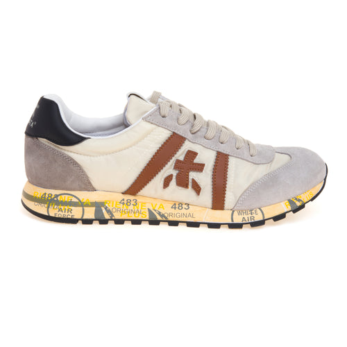 Sneaker Premiata Lucy in camoscio e tessuto