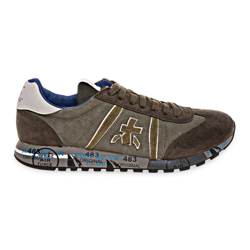 Sneaker Premiata Lucy in camoscio e tessuto lavato