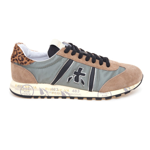 Sneaker Premiata Lucy in camoscio e tessuto