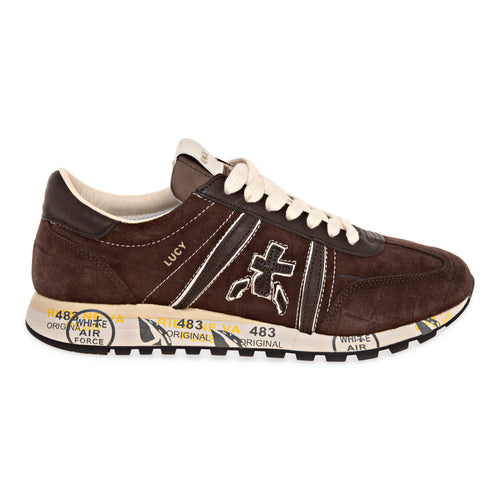 Sneaker Premiata Lucy 0.1 in camoscio stampa cocco e pelle