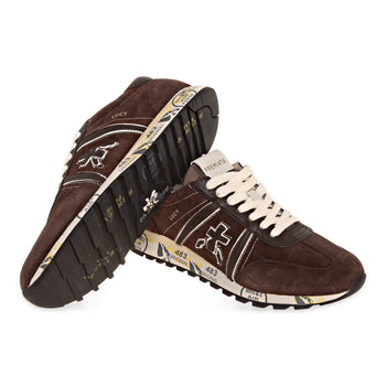 Sneaker Premiata Lucy 0.1 in camoscio stampa cocco e pelle - 4