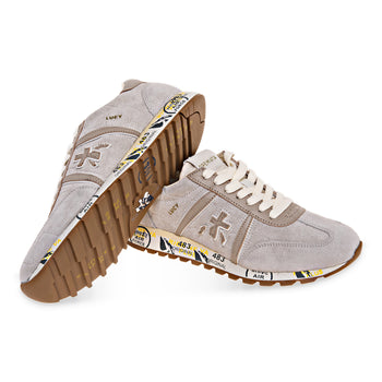 Sneaker Premiata Lucy 0.1 in camoscio stampa cocco e pelle - 4