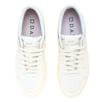 Sneaker D.A.T.E. Torneo con patch in canvas tono su tono  BIANCO - 5