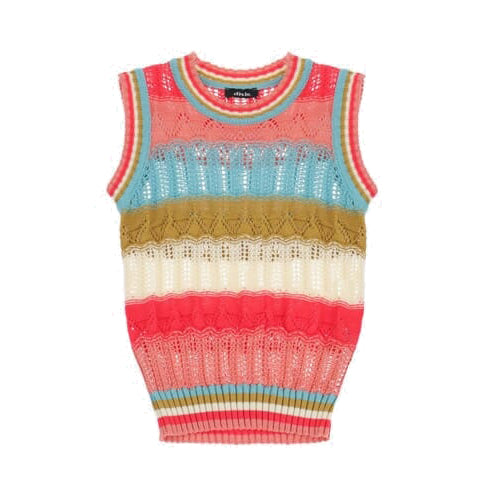 Top Dixie in cotone macramè