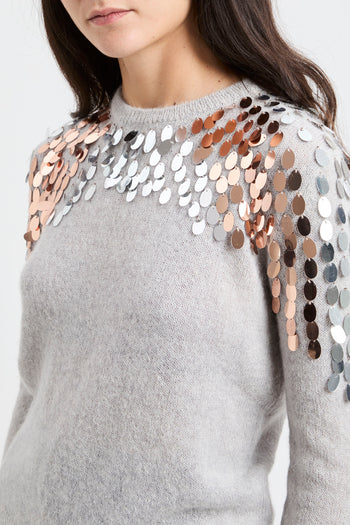 Pullover Dixie a manica lunga con paillettes - 4