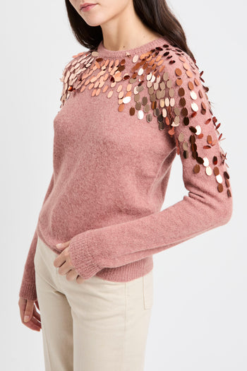 Pullover Dixie a manica lunga con paillettes - 4