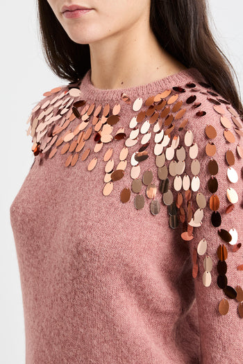 Pullover Dixie a manica lunga con paillettes - 5