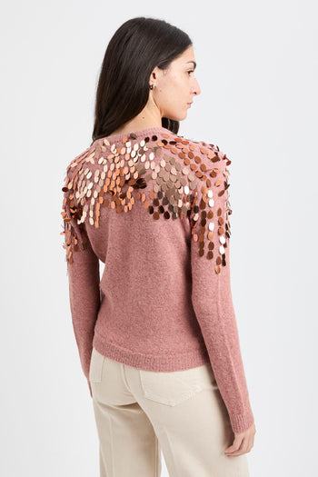 Pullover Dixie a manica lunga con paillettes - 6