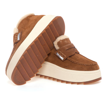 Mocassino alto ASH in camoscio con platform in gomma - 4