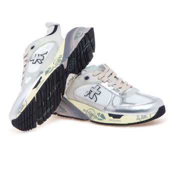 Sneaker Premiata Mase pelle laminata e tessuto - 4