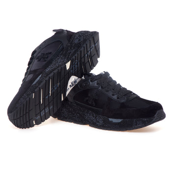 Sneaker Premiata Mase in camoscio e tessuto con strass - 4