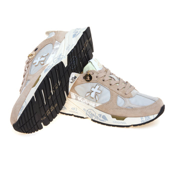 Sneaker Premiata Mase-d in camoscio e tessuto tecnico con inserto in pitone tono su tono - 4