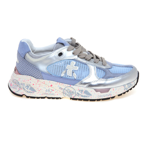 Sneaker Premiata Mase-d in pelle laminata e tessuto retinato