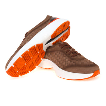 Sneaker Santoni Easy Bouce in camoscio intrecciato - 4