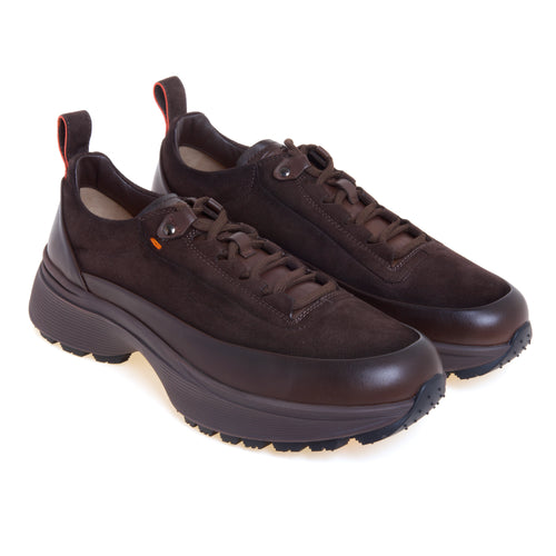 Sneaker Santoni Easy Bounce Mountain in pelle e camoscio anticati - 2