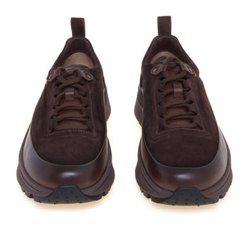 Sneaker Santoni Easy Bounce Mountain in pelle e camoscio anticati - 5