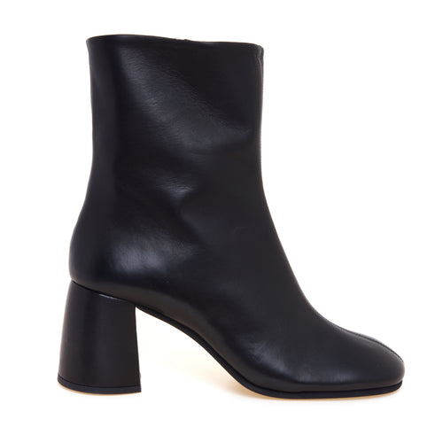 Tronchetto Poeve in pelle con zip e tacco 65 mm - 1