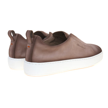Sneaker Santoni slip-on in nabuck anticato - 3