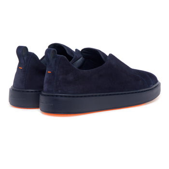 Sneaker slip-on Santoni in camoscio con suola tono su tono - 3