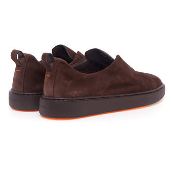 Sneaker slip-on Santoni in camoscio con suola tono su tono - 3