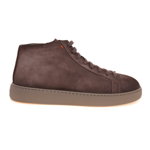 Sneaker Santoni Dump High in camoscio anticato supersoft con zip - 1