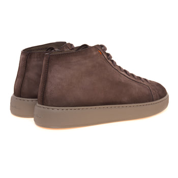 Sneaker Santoni Dump High in camoscio anticato supersoft con zip - 3