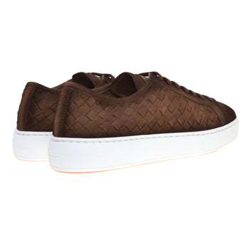 Sneaker Santoni in camoscio seta intrecciato - 3