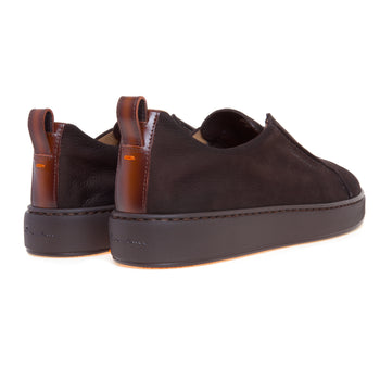 Sneaker slip-on Santoni Victory in nabuck con infilature - 3