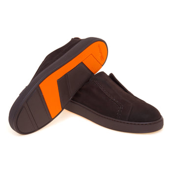 Sneaker slip-on Santoni Victory in nabuck con infilature - 4