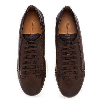 Sneaker Santoni Cleanic in pelle martellata - 5