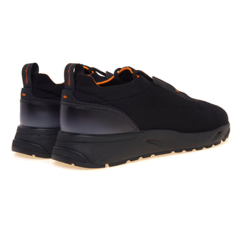 Sneaker Santoni Innova in tessuto elasticizzato e profili in pelle - 3